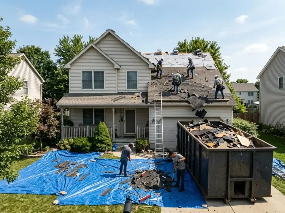roof-replacement-debris-remova-004 — frequently asked questions, Cheapest Dumpster Rentals in Le Claire, IA